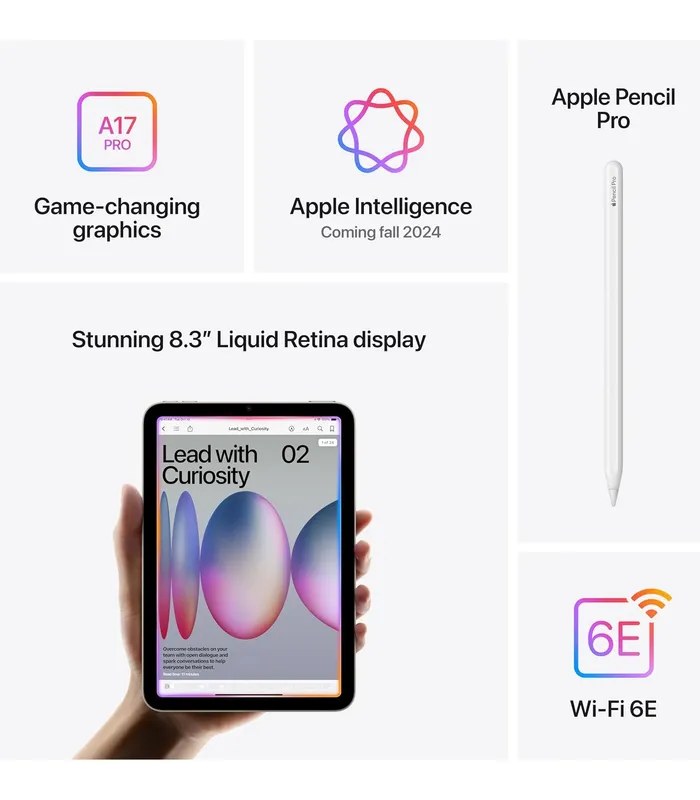Apple iPad mini 7 (Starlight, 128GB Storage, 8GB RAM) Wi-Fi 6E Tablet- image #5