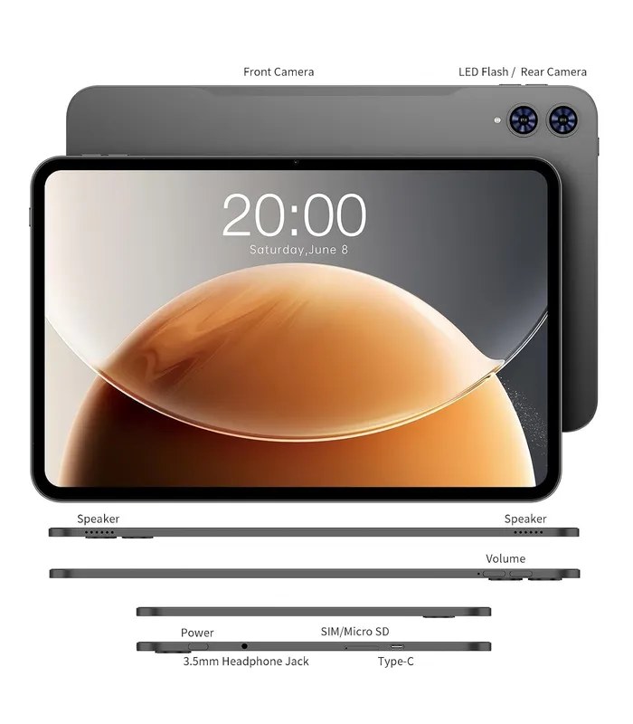 Teclast T65 (LTE)  (Space Gray, 128GB Storage, 8GB RAM) 13.4 Inch Space Gray Tablet- image #5