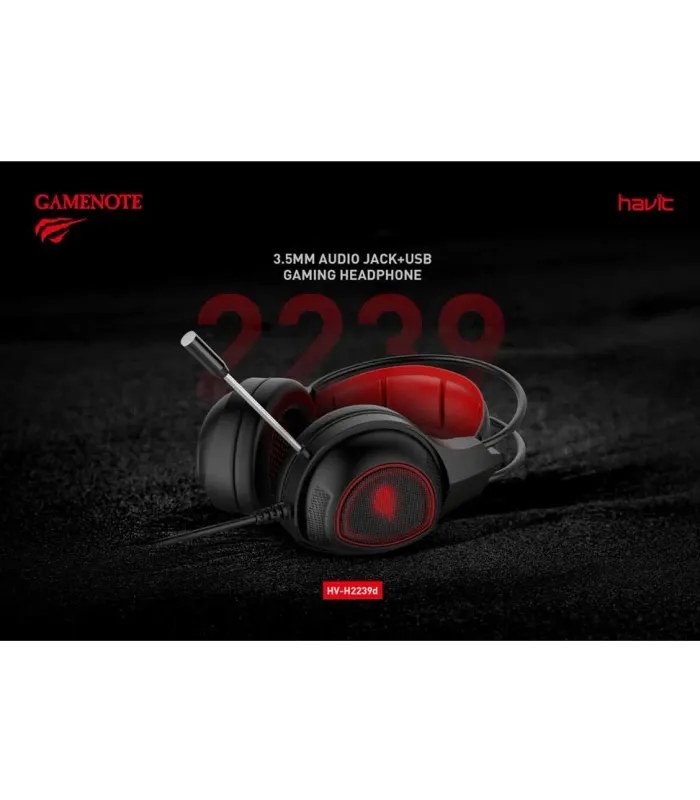 Havit HV-H2239D 3.5mm Audio Jack USB Gaming Headphone- image #3