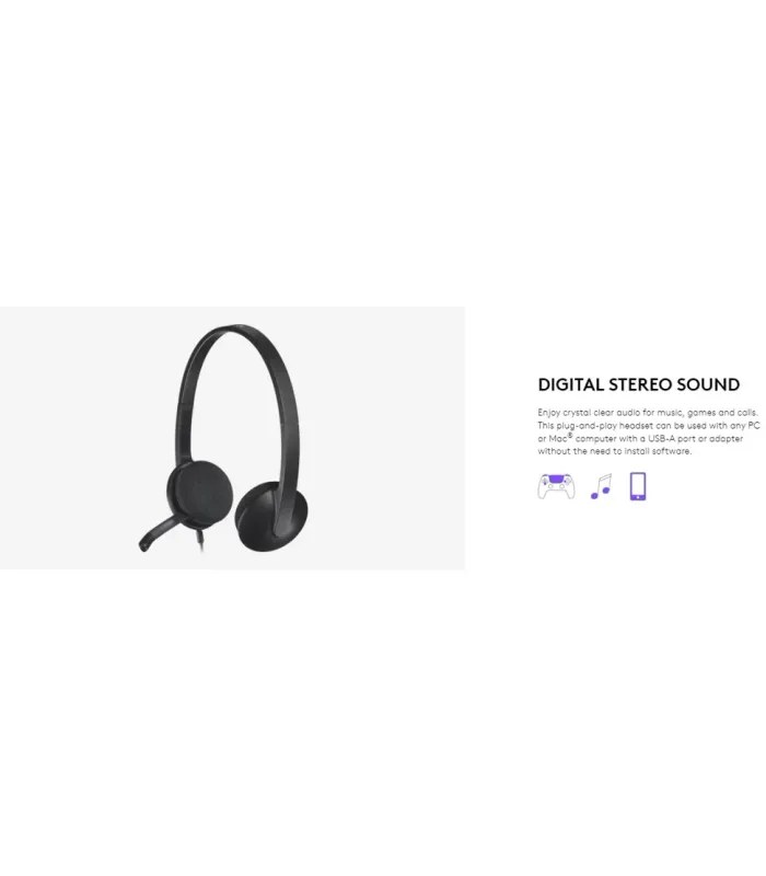 Logitech H340 USB Computer Headset with Microphone- image #3