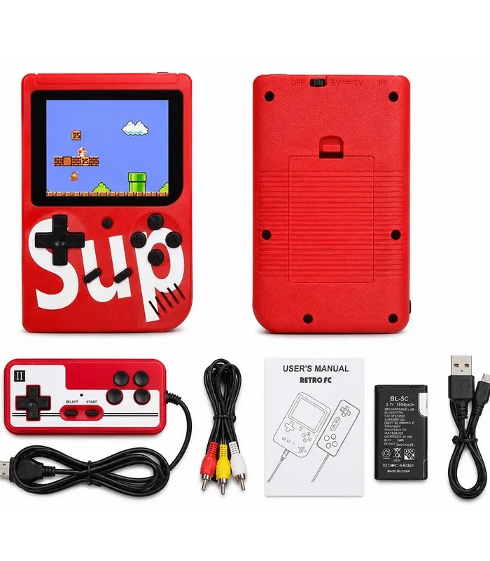 A4 Sup 400-in-2 Handheld Retro Game Box (Red)- image #1