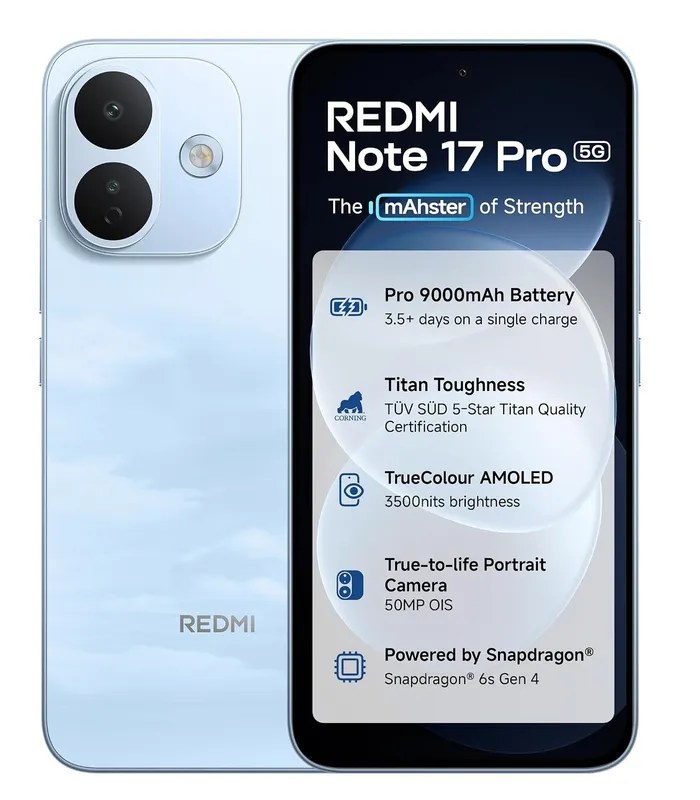 Redmi Note 17 Pro 5G (Cloud Blue, 128GB Storage)- image #1