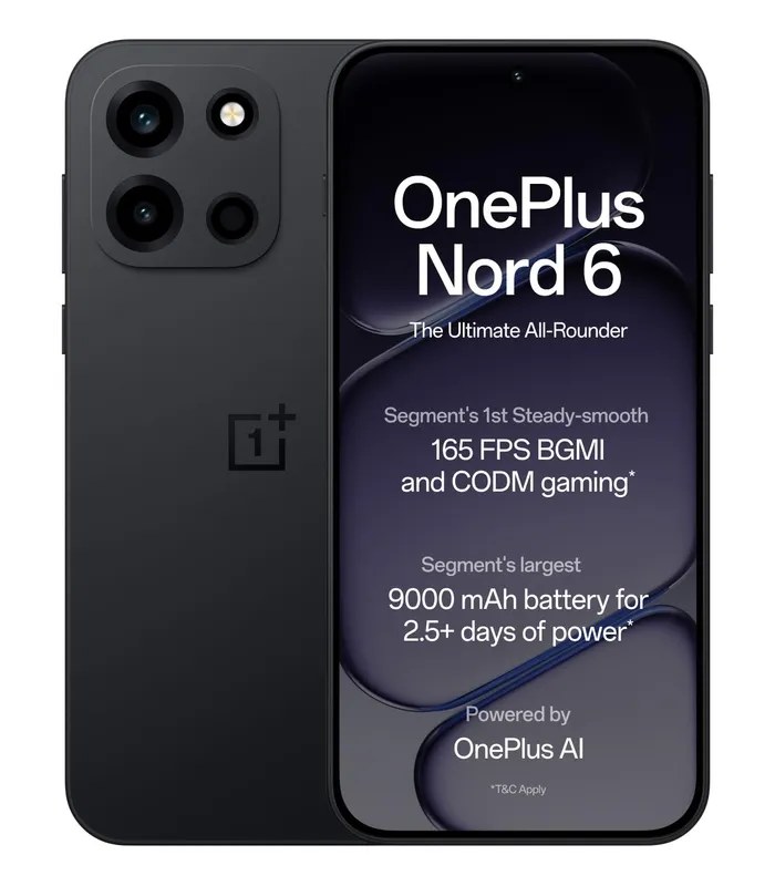 OnePlus Nord 6 5G (Pitch Black, 256GB Storage)- image #1