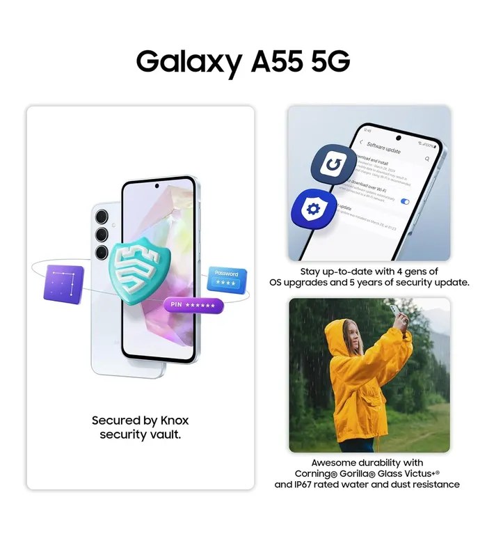 Samsung Galaxy A55 (Awesome Navy, 128GB Storage, 8GB RAM) 64MP triple-camera- image #5