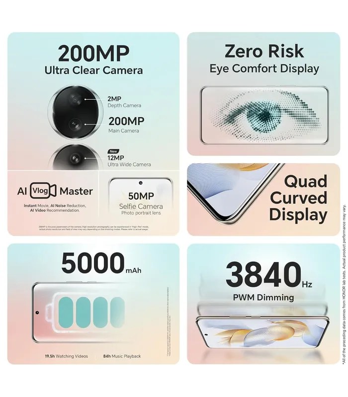 Honor 90 5G (Diamond Silver, 256GB Storage, 8GB RAM) 200MP main camera- image #3