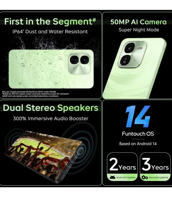 iQOO Z9x 5G (Tornado Green, 128GB Storage, 6GB RAM)- image #2