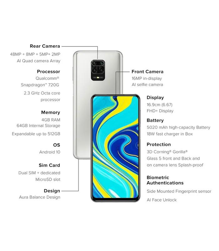 Redmi Note 9 Pro (Glacier White, 64GB Storage, 4GB RAM)- image #2