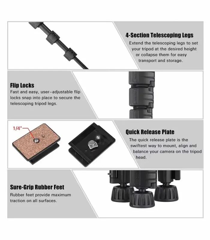 Yunteng VCT-691 Camera Tripod 3 leg positions- image #6