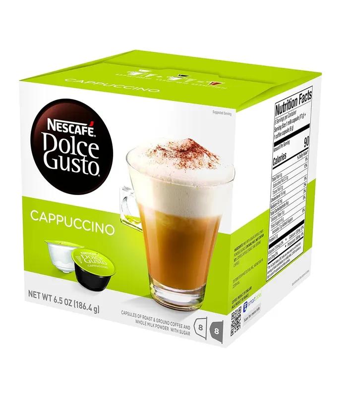 Dolce Gusto Nescafe Coffee Pods, Cappuccino, 16 capsules (Pack of 3)