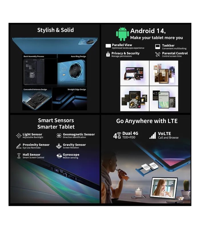 Teclast T70 (Sleek Blue, 128GB Storage, 4GB RAM) 14-inch Android Tablet- image #5