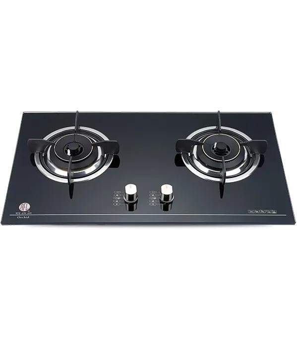 RFL Black Double Built In GLS NG Hob Orchid