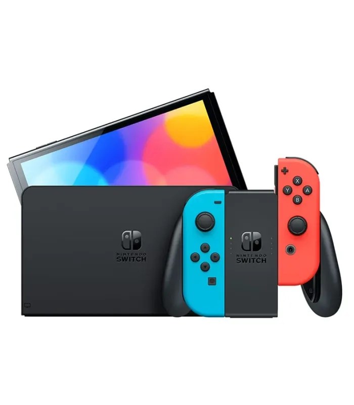Nintendo Switch OLED Neon Blue/Red Gaming Console- image #2