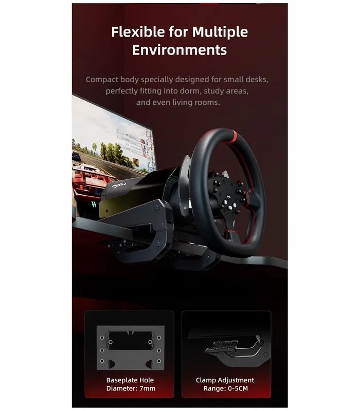 PXN V10 Ultra Gaming Racing Wheel with Pedal – 3.2Nm Direct Drive- image #3
