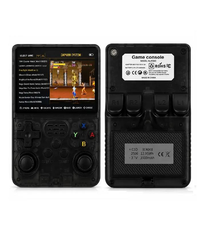 R36S Portable Retro 64GB Game Console (Black)