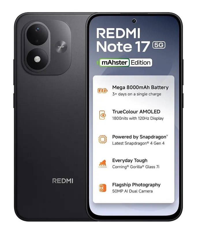 Xiaomi Redmi Note 17 5G (Dark Night, 128GB Storage)- image #1