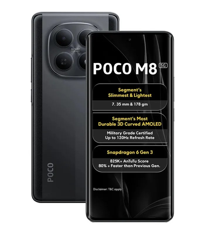 POCO M8 5G (Carbon Black, 128GB Storage)- image #1