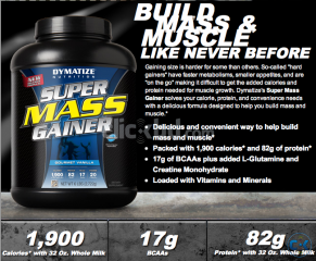 Dymatize Super Mass Gainer 6 lb Serious Weight Gainer