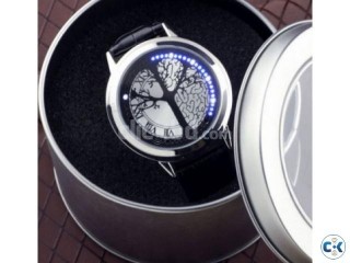 Touch screen led watch Brand OEM Band Genuine leather
