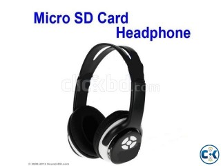 WIRELESS MICRO SD CARD HEADPHONE WITH FM BLACK