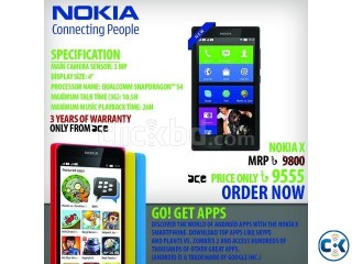 ACE NOKIA X with 3 YEARS OF WARRANTY FREE HOME DELIVERY ACE NOKIA X with 3 YEARS OF WARRANTY FREE HOME DELIVERY