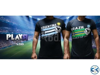 Brazil-Argentina world cup T-shirt free delivery