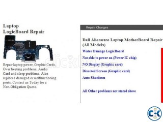 Dell Alienware Laptop MotherBoard Repair All Models