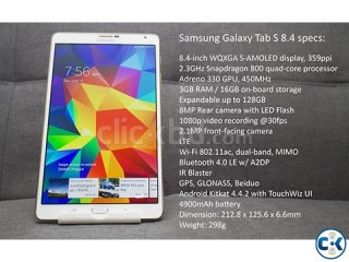 New Samsung SM-T705 Tab S 8.4 2G 3G LTE New Samsung SM-T705 Tab S 8.4 2G 3G LTE