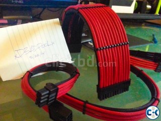 Rosewilll Motherboard 24 Pin Extension Sleeved Cable. RED
