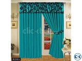 LUXURIOUS FULLY LINED ITALIAN CURTAINS TEAL BLACK 90 x90