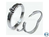 Handcuff Bracelet for Men Full Silver
