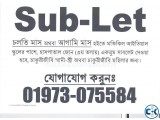 TO-LET For Femalel job Holder