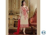 Unstitched Cotton Block Printed Salowar Kameez