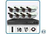 8pcs CCTV Camera package Full Night vision