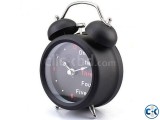 Double Bell Desk Table Alarm Clock Black