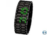 samurai led bracelet watch green