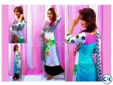 ব্লক প্রিন্টেড থ্রি পিস UnStitch