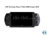 PSP X6 Game Player With 10000 Games 8GB New