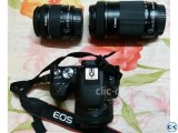 Canon 200D with 18-55mm 50mm 55-250mm lenses