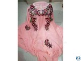 Pink Embroidery Single Unstiched Kameez for Women 3 piece