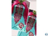 Cyan Embroidery Single Unstiched Kameez for Women 3 piece