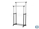 Double Pole Portable Clothes Rack Clothes Hanger 6806