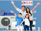 100 GENUIN PRODUCT Midea 1.0 Ton Split Type .AC. 12000 BT
