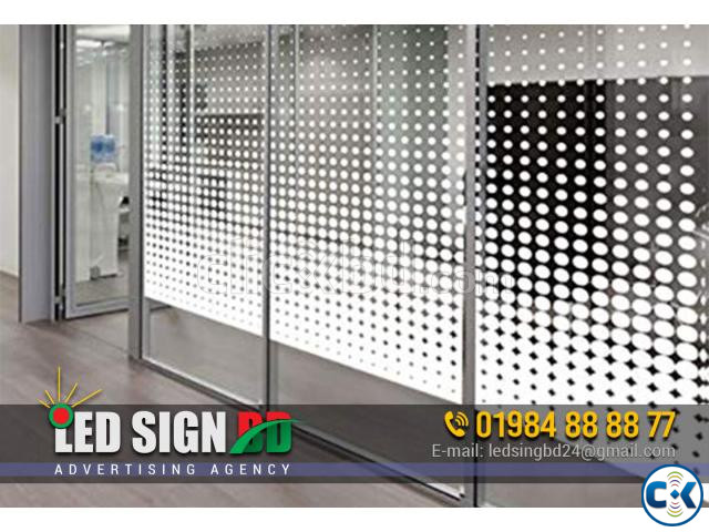 Office Glass Printing Frosted Sticker Print Pasting Price | ClickBD image 2