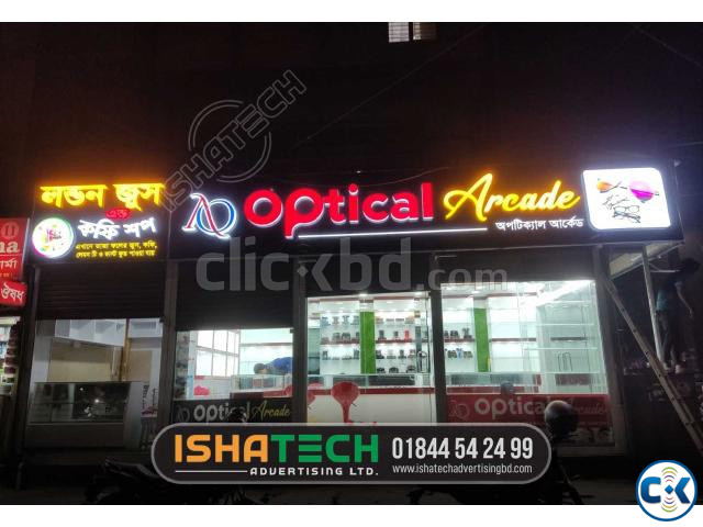 Acrylic High Letter LED Sign 3D Sign Letter Arrow Sign | ClickBD image 3
