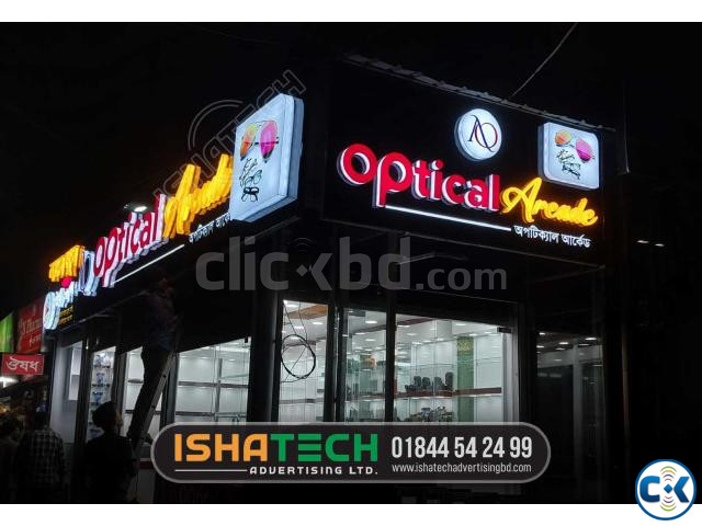 Acrylic High Letter LED Sign 3D Sign Letter Arrow Sign | ClickBD image 4