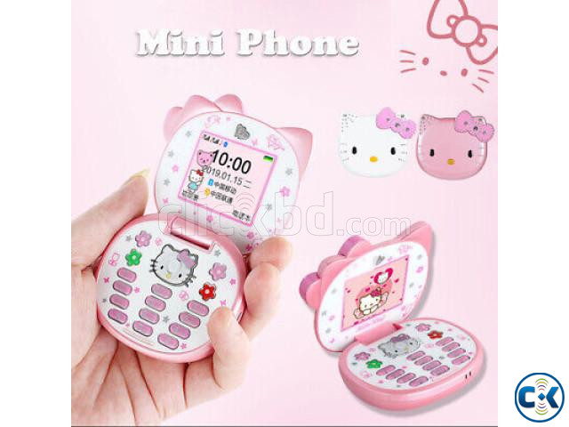 Hello Kitty K688 Mini Folding Mobile Phone | ClickBD image 2