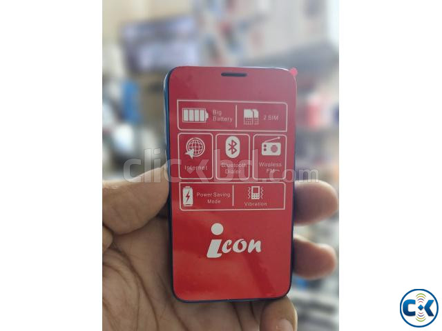 icon BD72 Mini Card Phone Dual Sim Black price in Bangladesh | ClickBD image 3