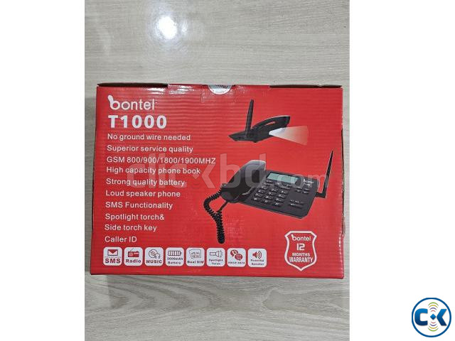 Bontel T1000 Land Phone Dual Sim Auto Call Record | ClickBD image 2