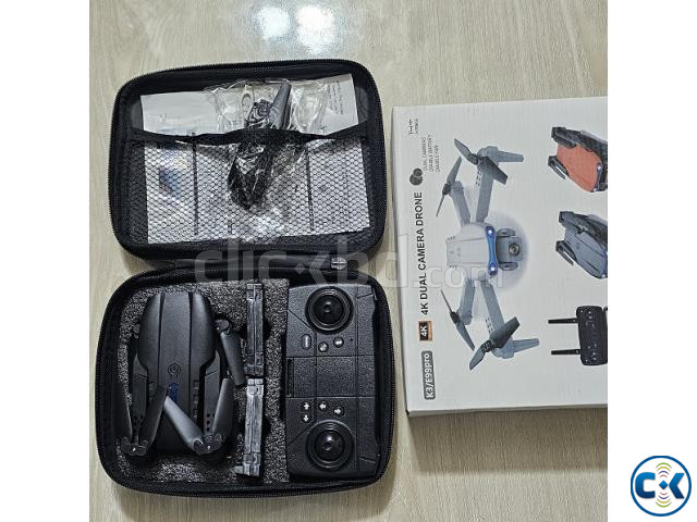 E99 PRO 4K WiFi Drone Dual Camera Dual Battery Foldable Dron | ClickBD image 2