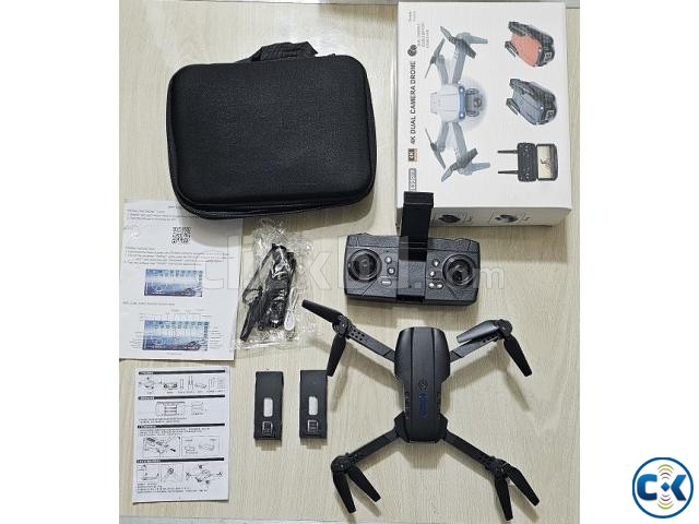 E99 PRO 4K WiFi Drone Dual Camera Dual Battery Foldable Dron | ClickBD image 3